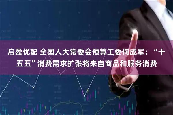 启盈优配 全国人大常委会预算工委何成军：“十五五”消费需求扩张将来自商品和服务消费